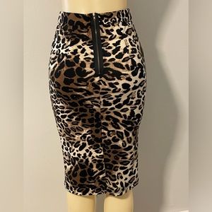 Animal print pencil skirt